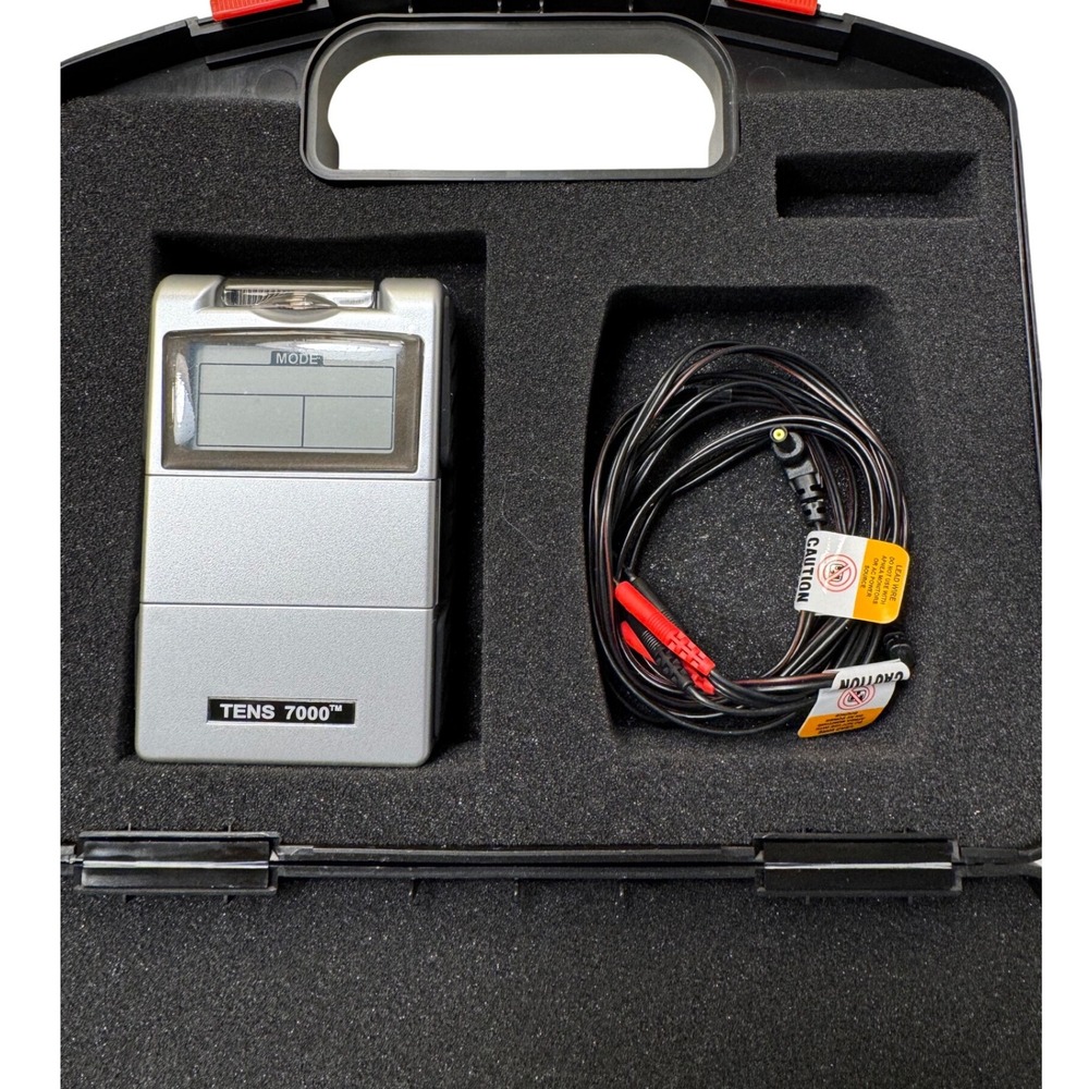 TENS 7000 OTC‎ Unit and Electrodes with Case and Manual NWOT